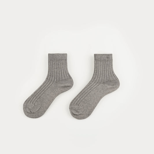 Calcetines de algodón Rib Casual Grey