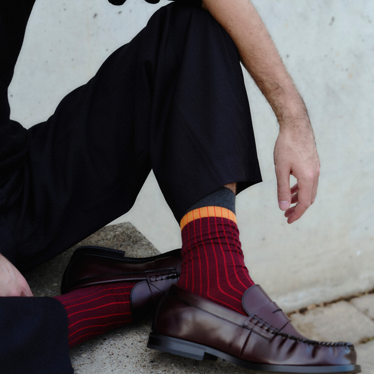 Calcetines Overlap Burdeos