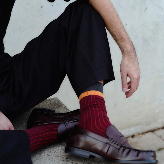 Calcetines Overlap Burdeos