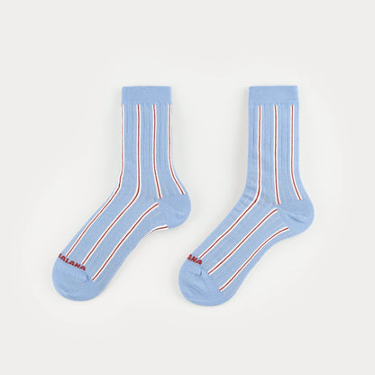 Green striped organic-cotton socks