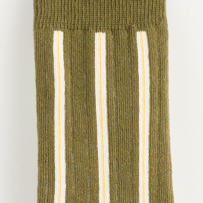 Green striped organic-cotton socks