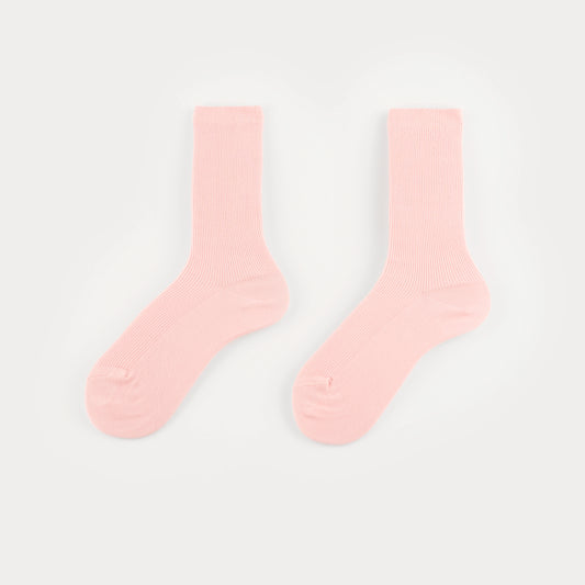Calcetines rosas con canalé
