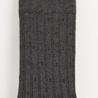 B017 grey ribbed organic-cotton socks