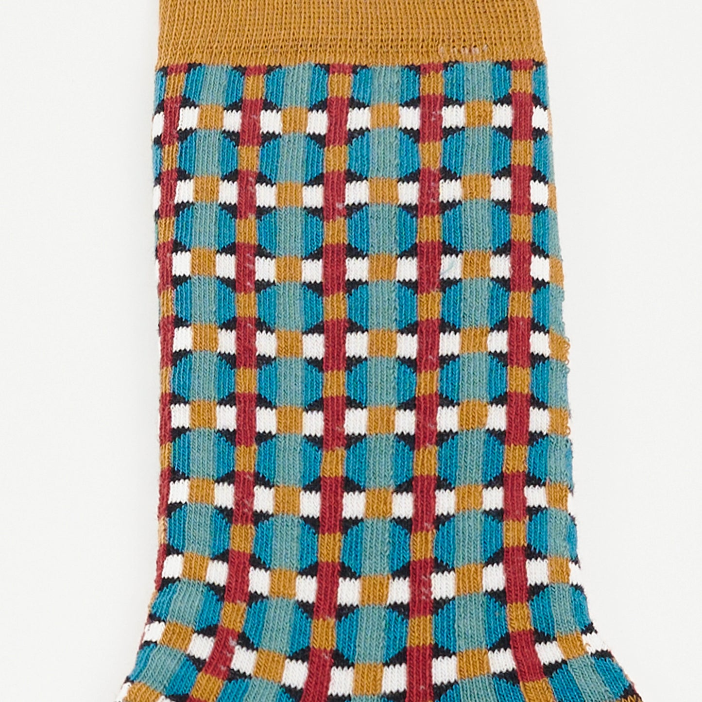 Calcetines Retro Mosaic Ocre