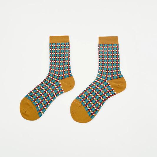 Calcetines Retro Mosaic Ocre