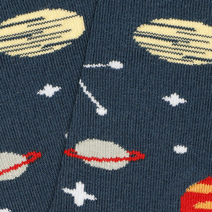 Space world funny socks