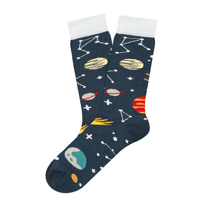 Space world funny socks